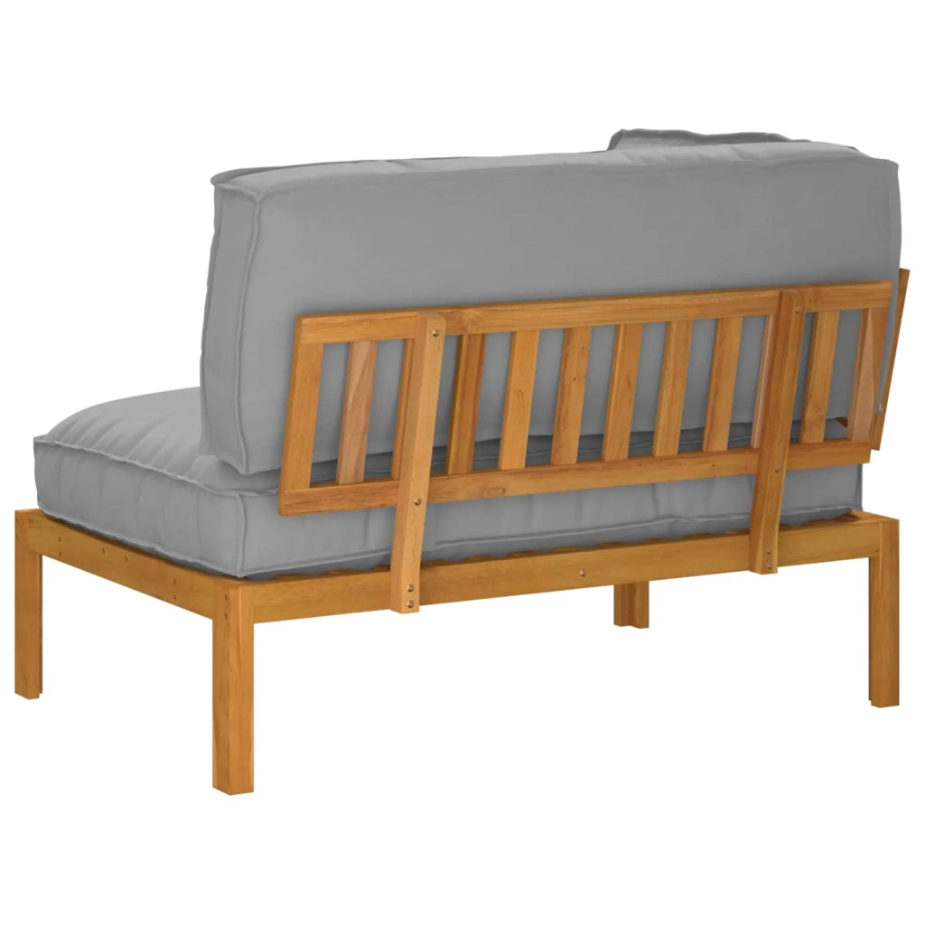 Set di divani Grigio 133 x 92 x 69 cm Legno di Acacia Massello 3418157