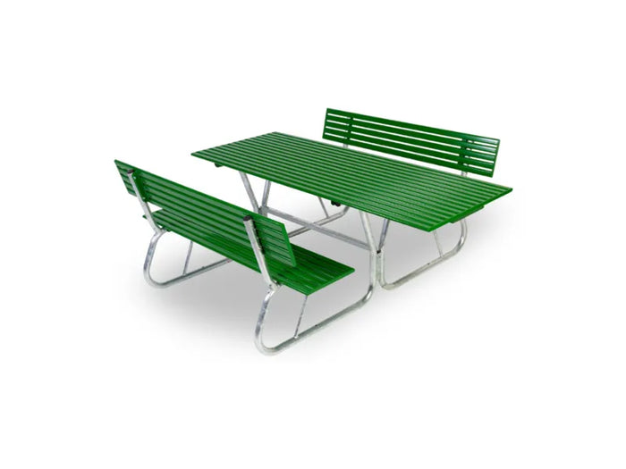 Tavolo Galapagos Giochipark acciaio zincato panche con spalliera cm190x180x81h - Galapagos Plus