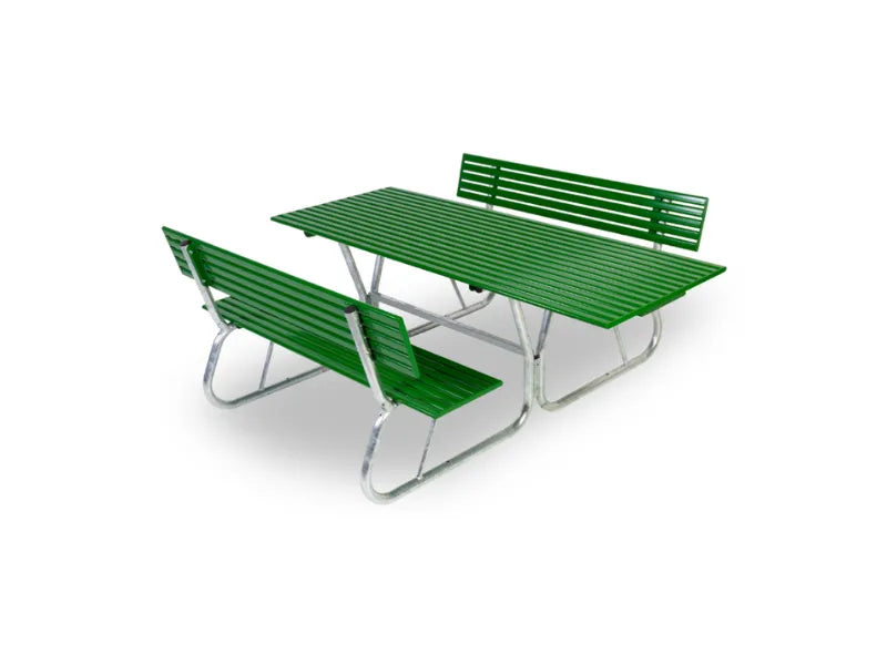 Tavolo Galapagos Giochipark acciaio zincato panche con spalliera cm190x180x81h - Galapagos Plus