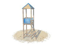 Torretta Baywatch 923 Giochipark legno lamellare pedana 120x120cm H 480cm