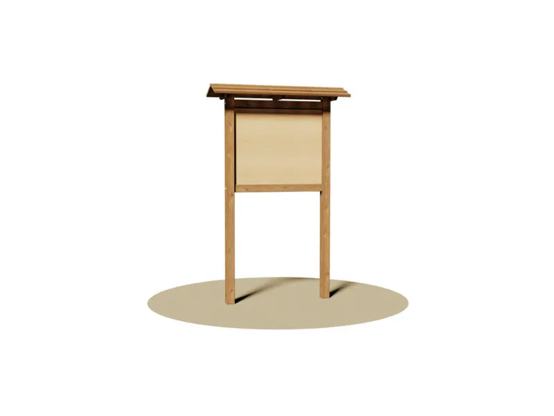 Bacheca Giochipark in legno pannello mogano varie dimensioni da interrare - 120 x 100 cm