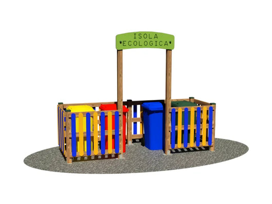 Isola Ecologica Wild 683 Giochipark legno pino e PEHD 315x115x245hcm