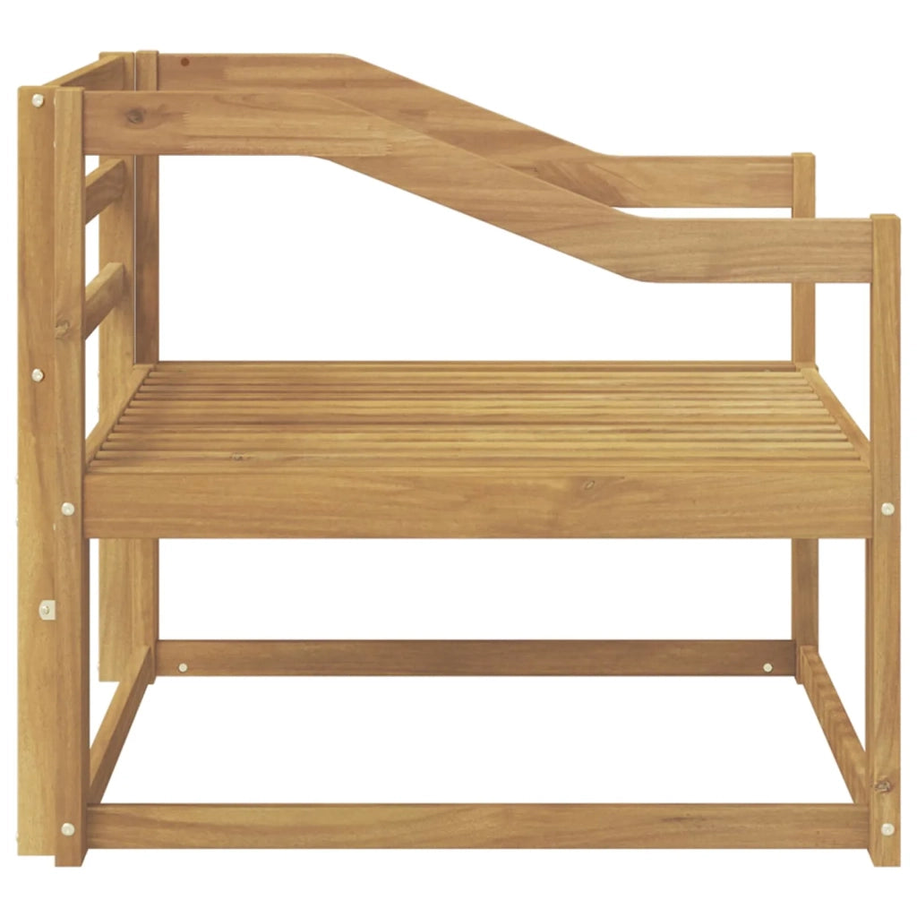 Divano centrale per esterno Legno di Acacia Massello Bianco