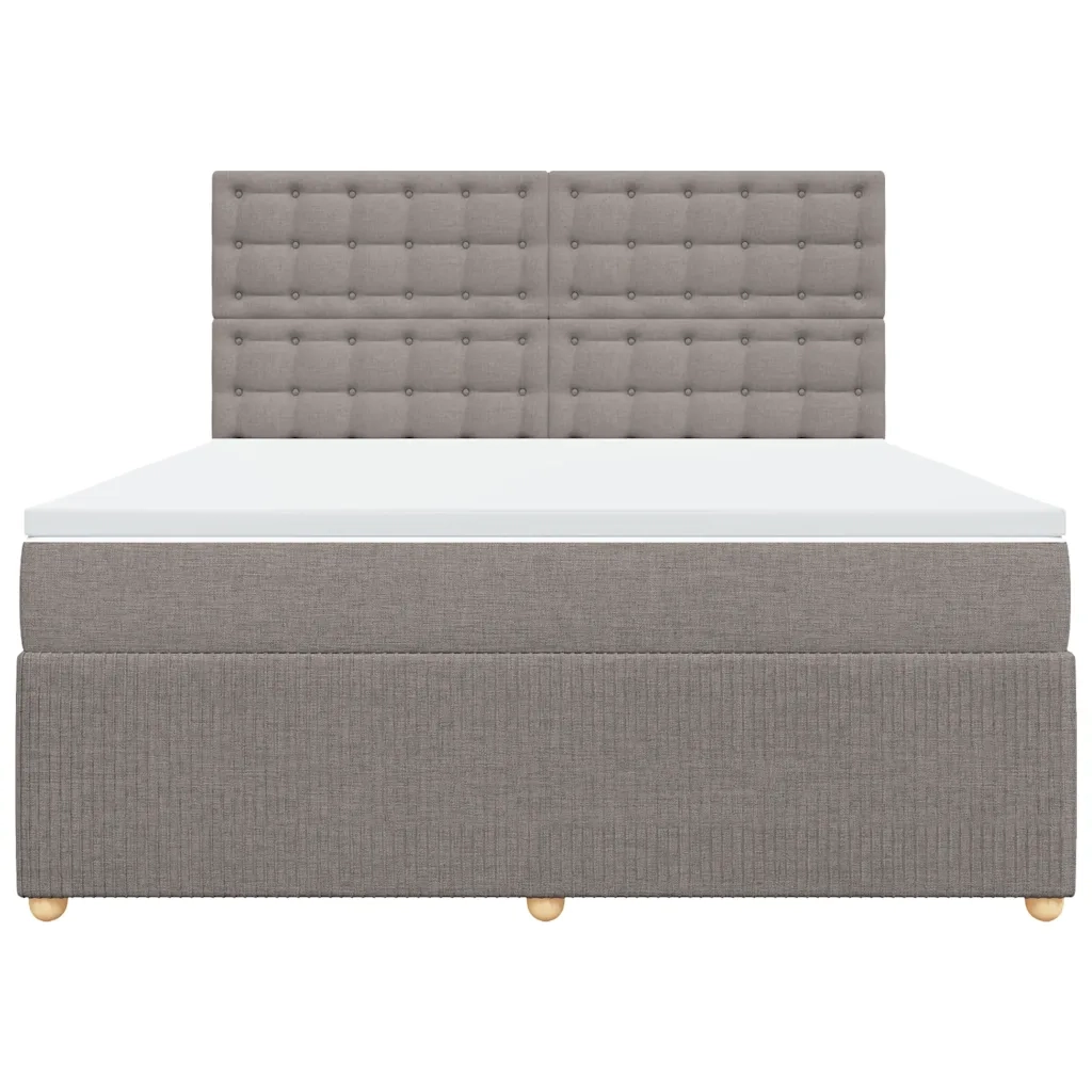 Giroletto a Molle con Materasso Tortora 180x200 cm in Tessuto 3292153