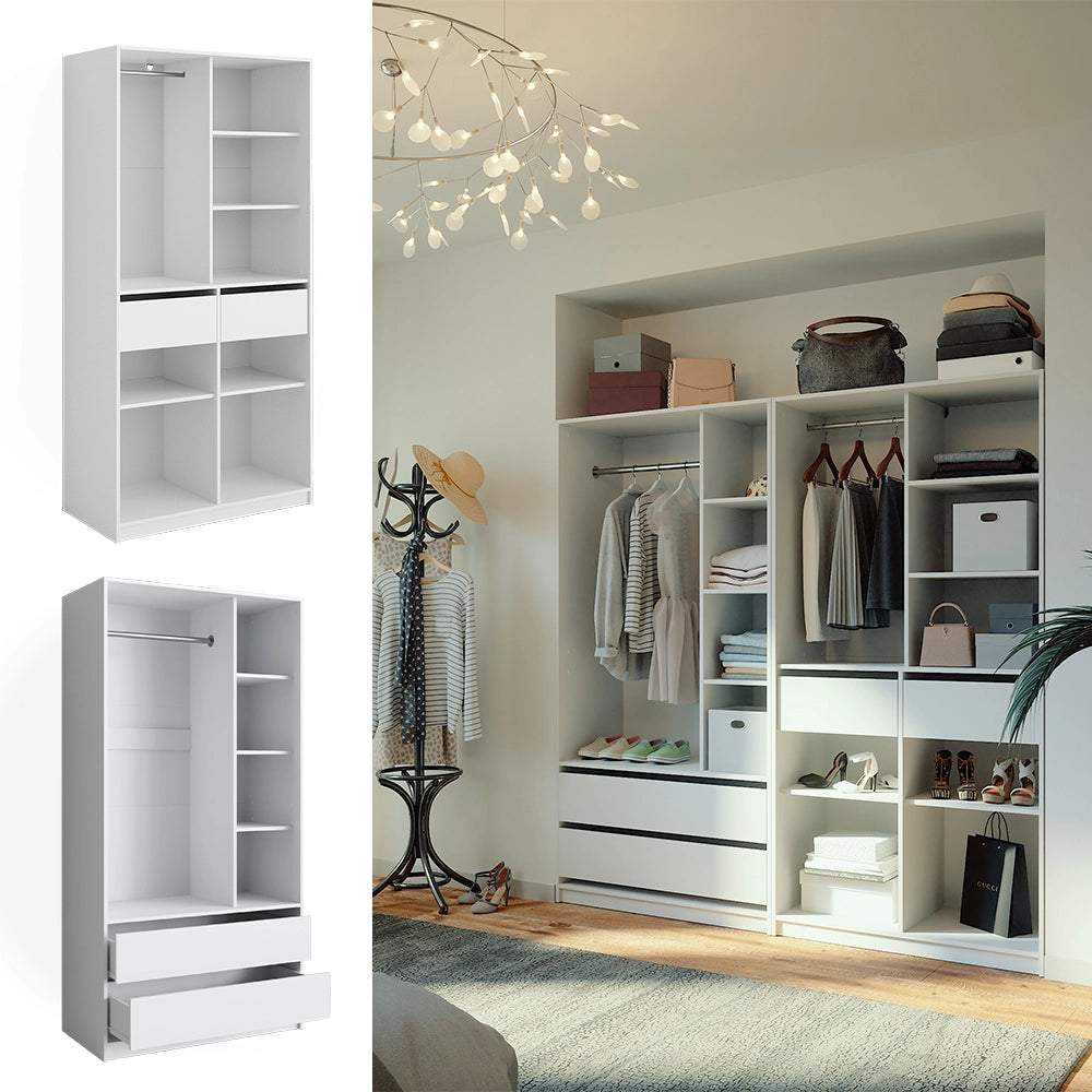 Vicco Armadio Bianco 200 x 200 cm Set di 2