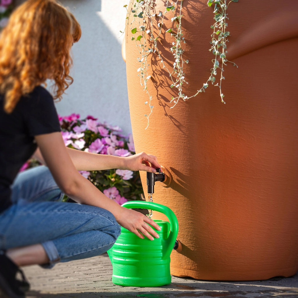Serbatoio per acqua piovana KADAX da 360 litri, contenitore per acqua con rubinetto e grande recipiente.