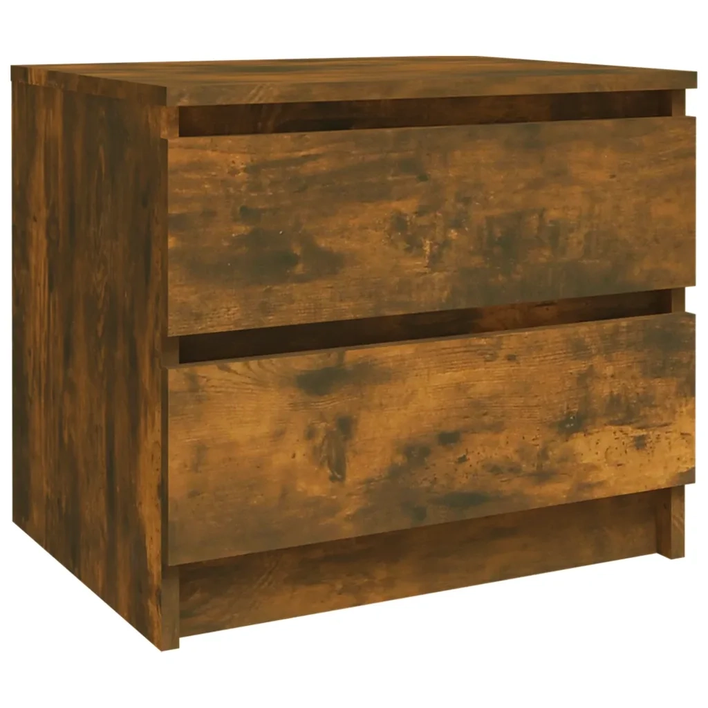 Comodino-Tavolino da notte Rovere Fumo 50x39x43,5 cm in Legno Multistrato