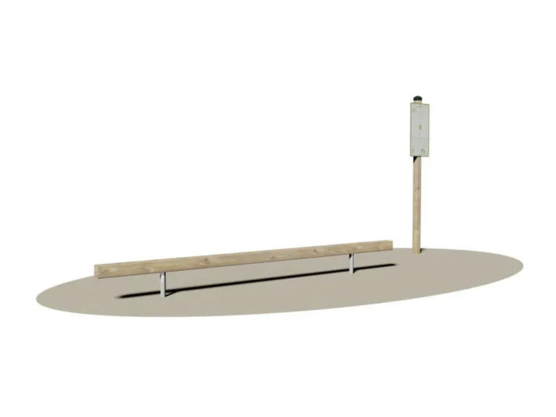 Trave di Equilibrio Giochipark legno 9x9cm supporti acciaio cartello incluso