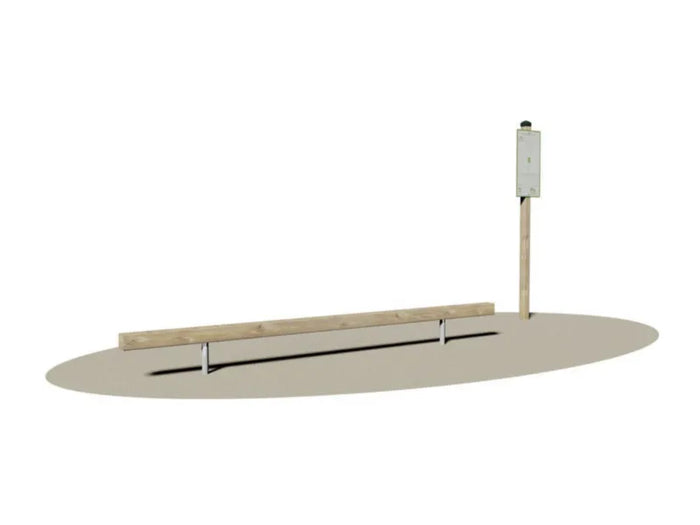 Trave di Equilibrio Giochipark legno 9x9cm supporti acciaio cartello incluso