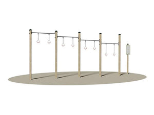 Circonduzione del bacino Giochipark 5 montanti 4 barre A~ 4cm cartello incluso