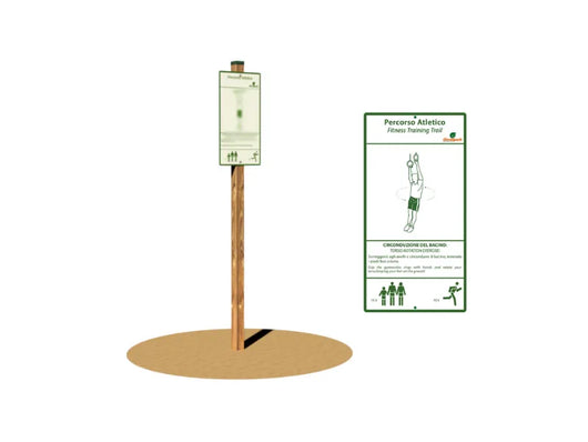 Circonduzione del bacino Giochipark 5 montanti 4 barre A~ 4cm cartello incluso