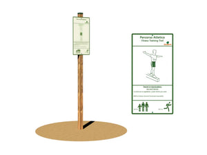 Trave di Equilibrio Giochipark legno 9x9cm supporti acciaio cartello incluso