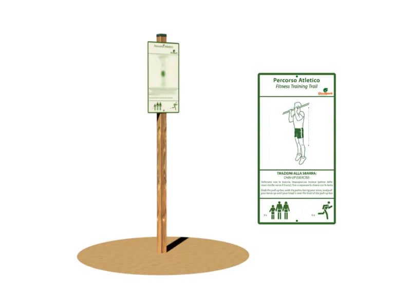 Trazioni alla Sbarra 2 Giochipark legno 9x9cm barre acciaio A~ 4cm outdoor