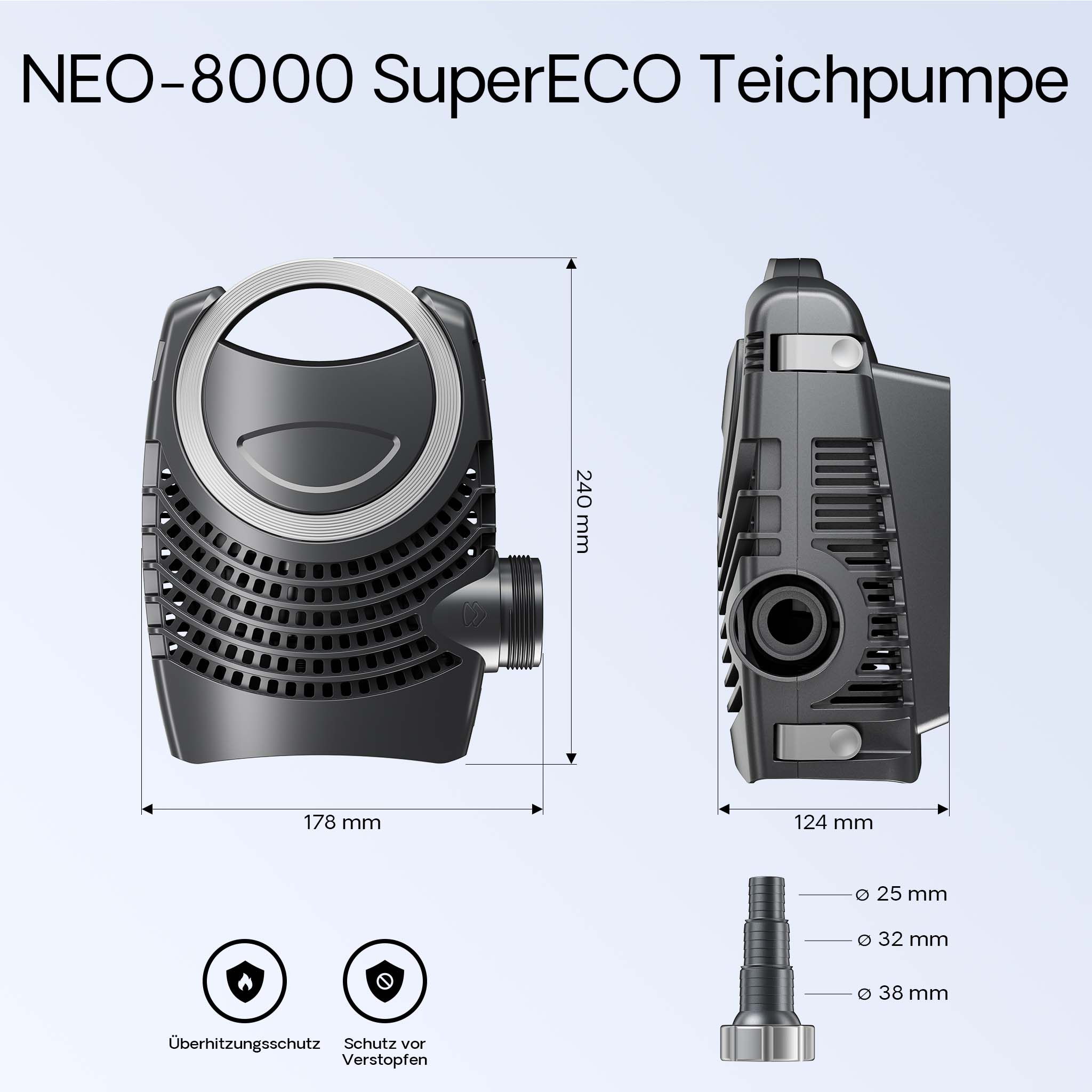 Set per laghetti XXL Filtro a pressione 30000l Chiarificatore UVC 11W Pompa 70 W