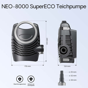 Set per laghetti XXL Filtro a pressione 30000l Chiarificatore UVC 11W Pompa 70 W