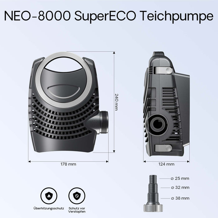 Set per laghetti XXL Filtro a pressione 30000l Chiarificatore UVC 11W Pompa 70 W