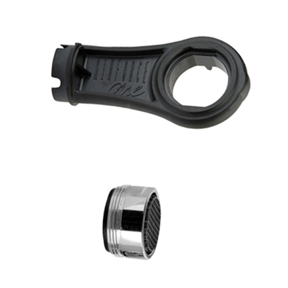 Set completo: 1 aeratore m24 anticalcare ad alta tecnologia, 1 chiave di pulizia settimanale