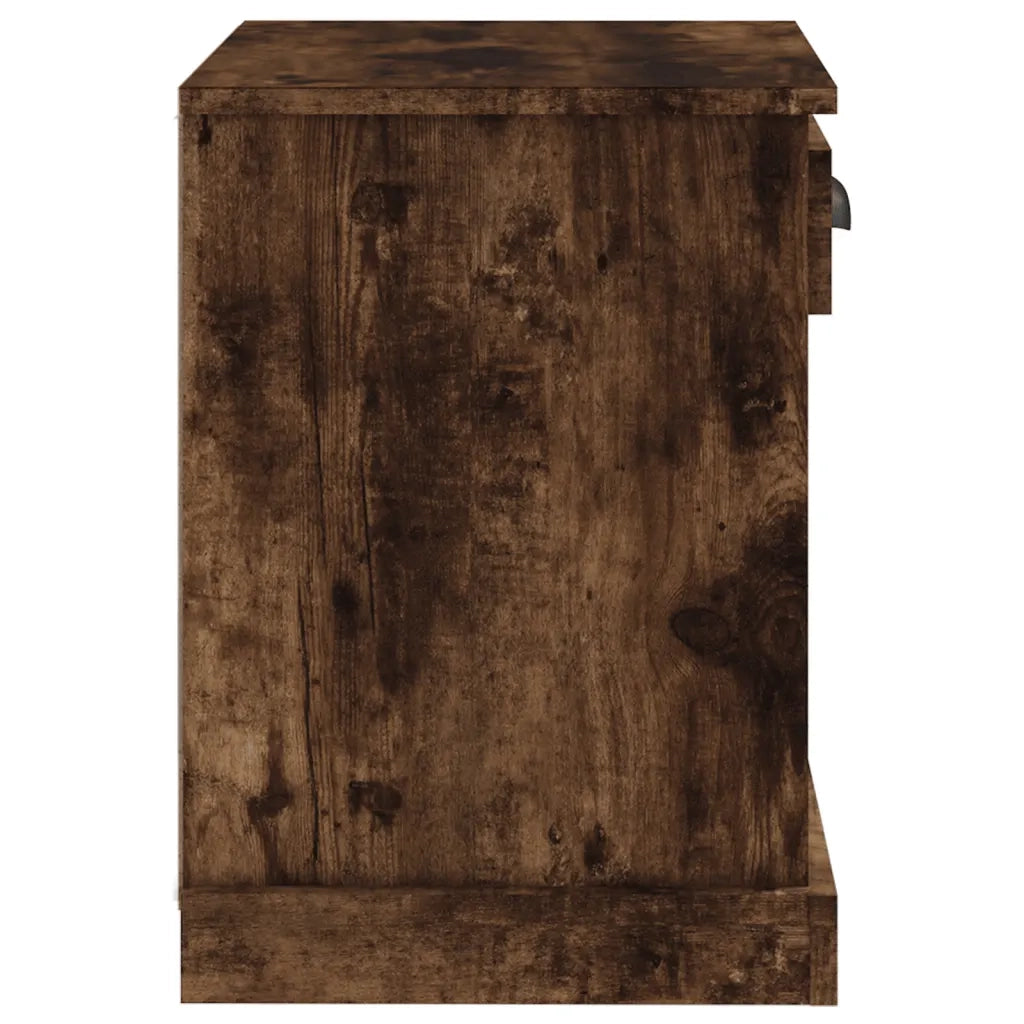 Set di 2 Comodini | Armadio da Notte | Mobiletto da notte Rovere Fumo 43x36x50 cm