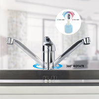 Miscelatore Cucina In Ottone Cromato Pesante Completo