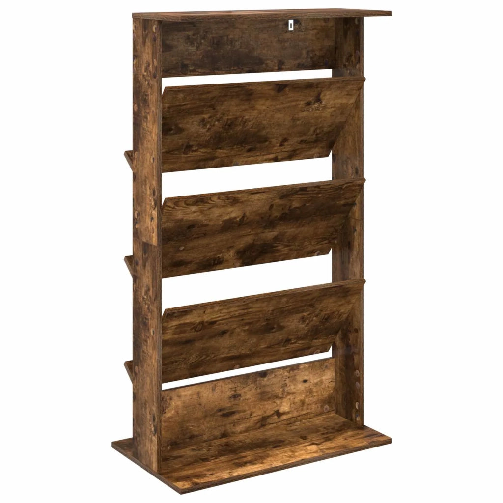 Scaffale per riviste Rovere fumé 70 x 41 x 126 cm 899531