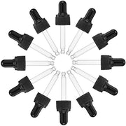 Bottigliette in vetro per olii essenziali - 24 pezzi - Reutilizzabili - 10 ml - Bocchette ermetiche - Ideali per viaggi - Translucide