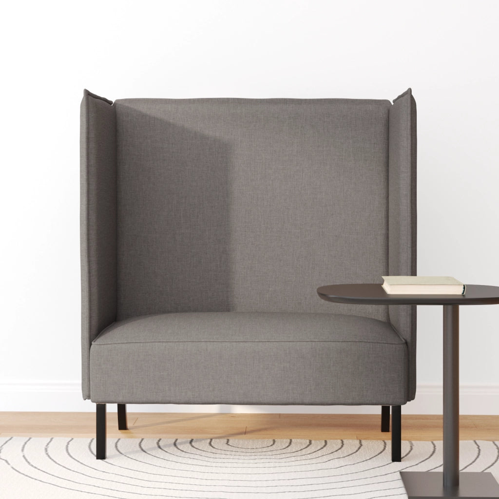 Divano Alto Schienale Tortora 109x56x121 cm Tessuto