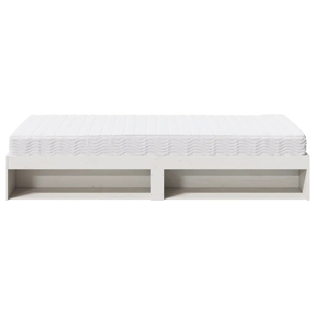 Dormeuse con Materasso Bianca 80x200 cm Legno Massello di Pino 3324599