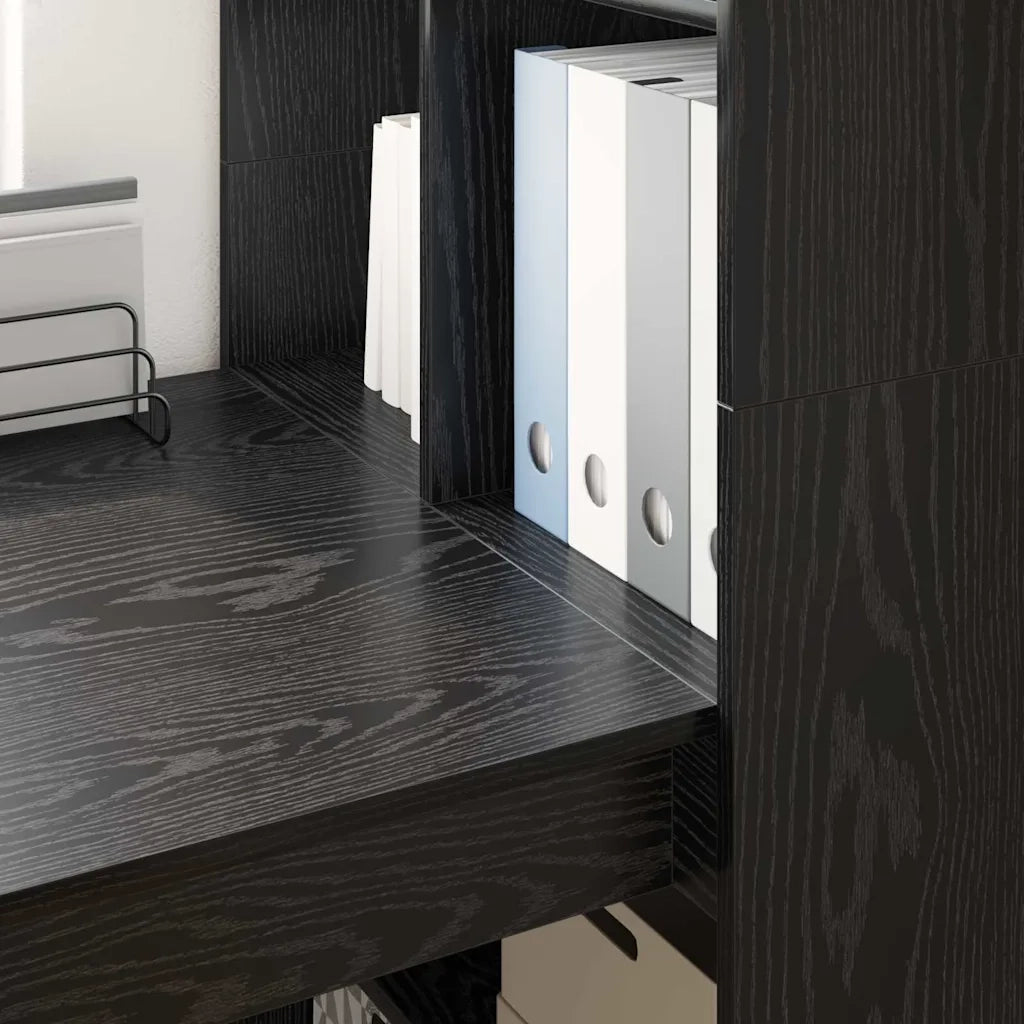 Scrivania Rovere Nero 122 x 67 x 145 cm Legno multistrato 3337258