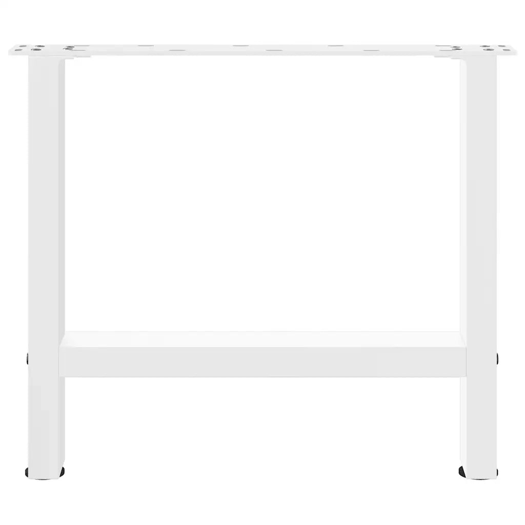Gambe per Tavolino da Caffè Bianche 2 pz 60x(42-43) cm Acciaio 4013285
