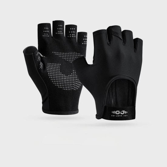 Maniche per bicicletta donna - M - Larghezza palmo 9 cm - Lunghezza 15 cm - Maniche per allenamento fitness - Sollevamento pesi - Esercizi di bodybuilding maniche mezza falange - Maniche sportive - Stile antiscivolo