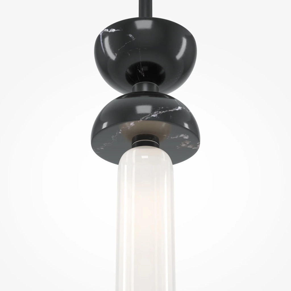Maytoni Sospensione moderna Kyoto 1 luce G9 finitura nera metallo vetro
