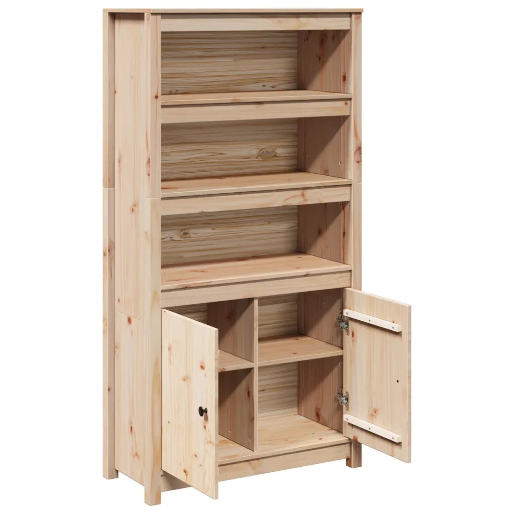 Credenza-Buffet-Armadio da cucina 80x35x154 cm in Legno Massello di Pino