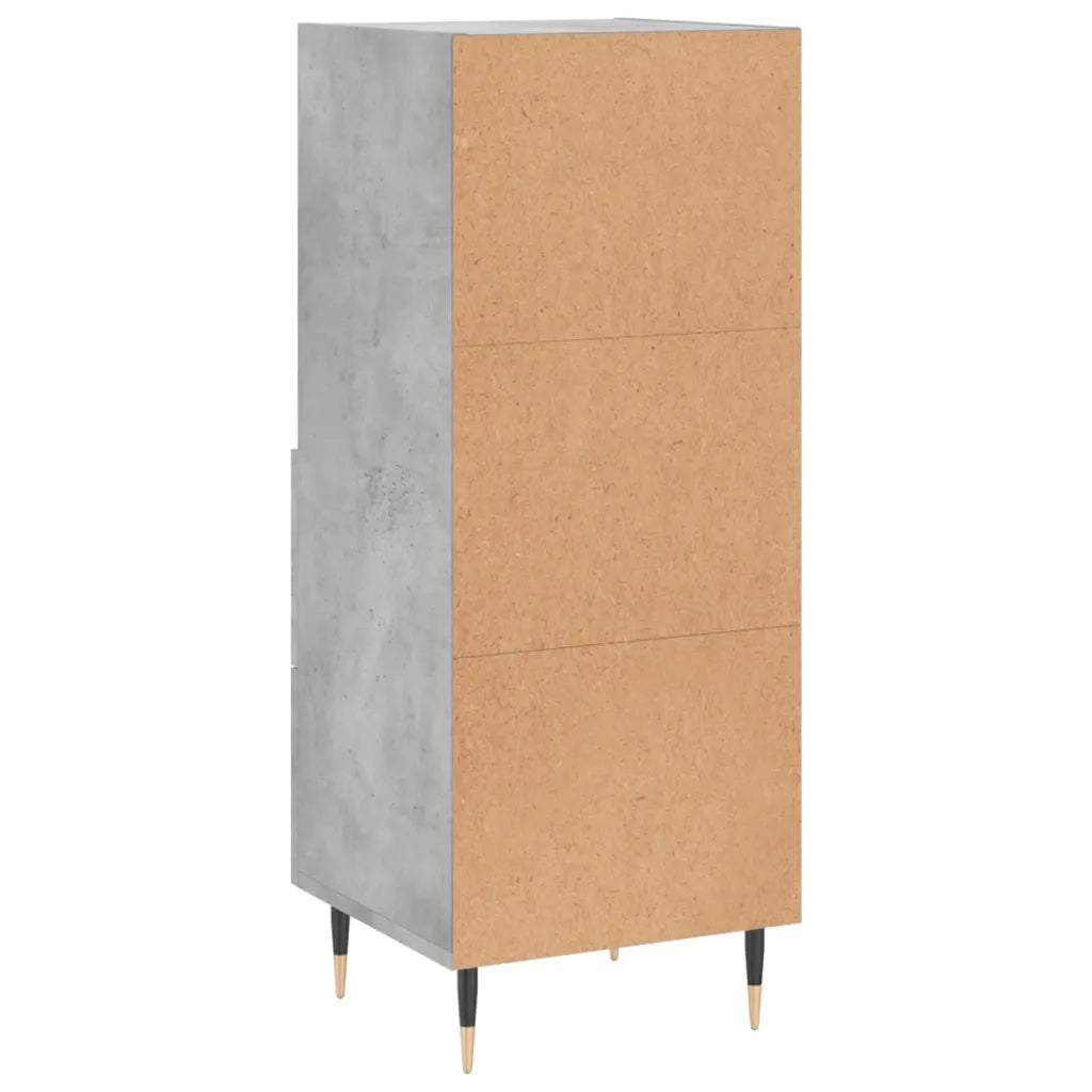 Credenza Grigio Cemento 34,5x34x90 cm in Legno Multistrato 828648