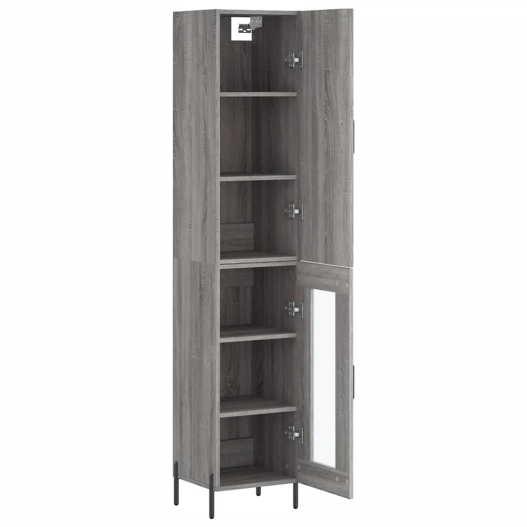 Credenza Grigio Sonoma 34,5x34x180 cm in Legno Multistrato 3199055