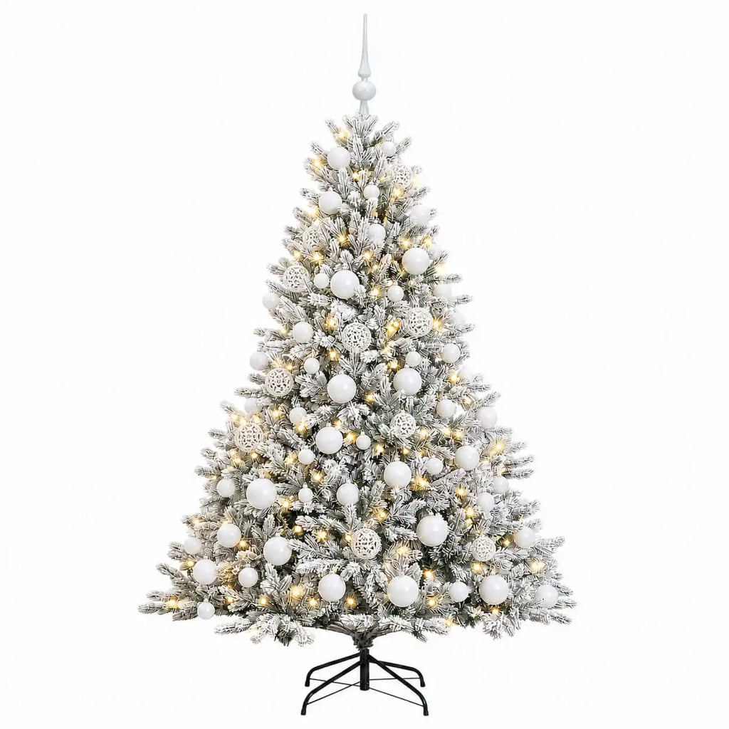 Albero di Natale artificiale con palline 210 cm 300 LED 3467054