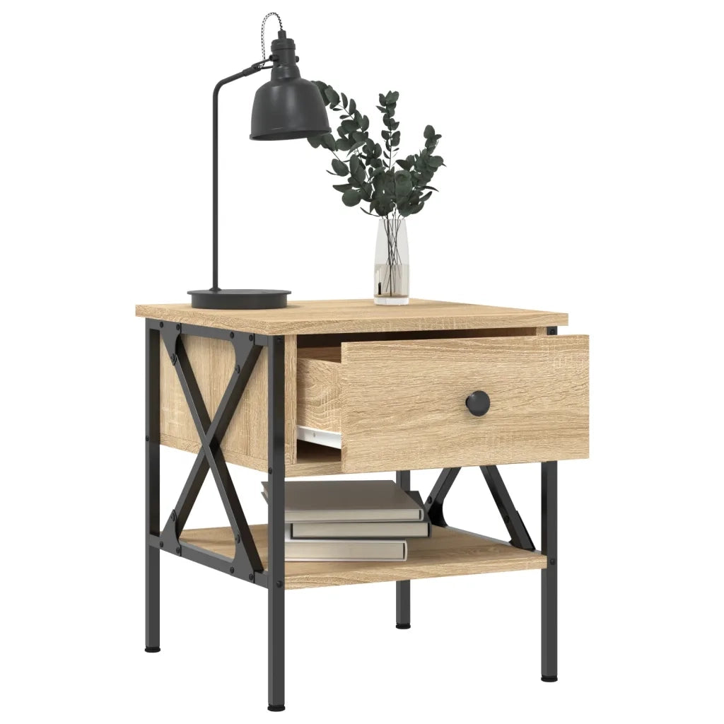 Comodini 2 pz Rovere Sonoma 40x42x45 cm in Legno Multistrato 825956