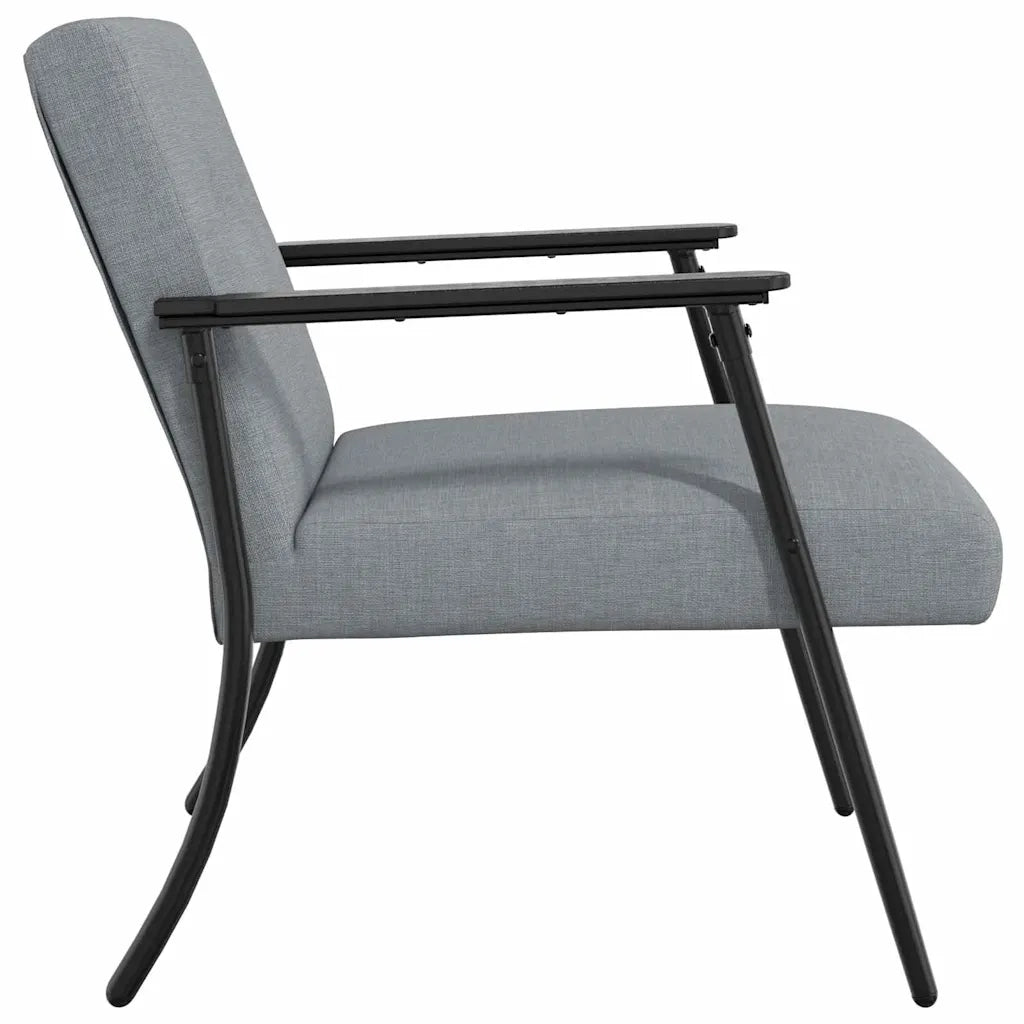 Poltrona-Divano Sedia-Poltroncina Grigio chiaro Tessuto 263469