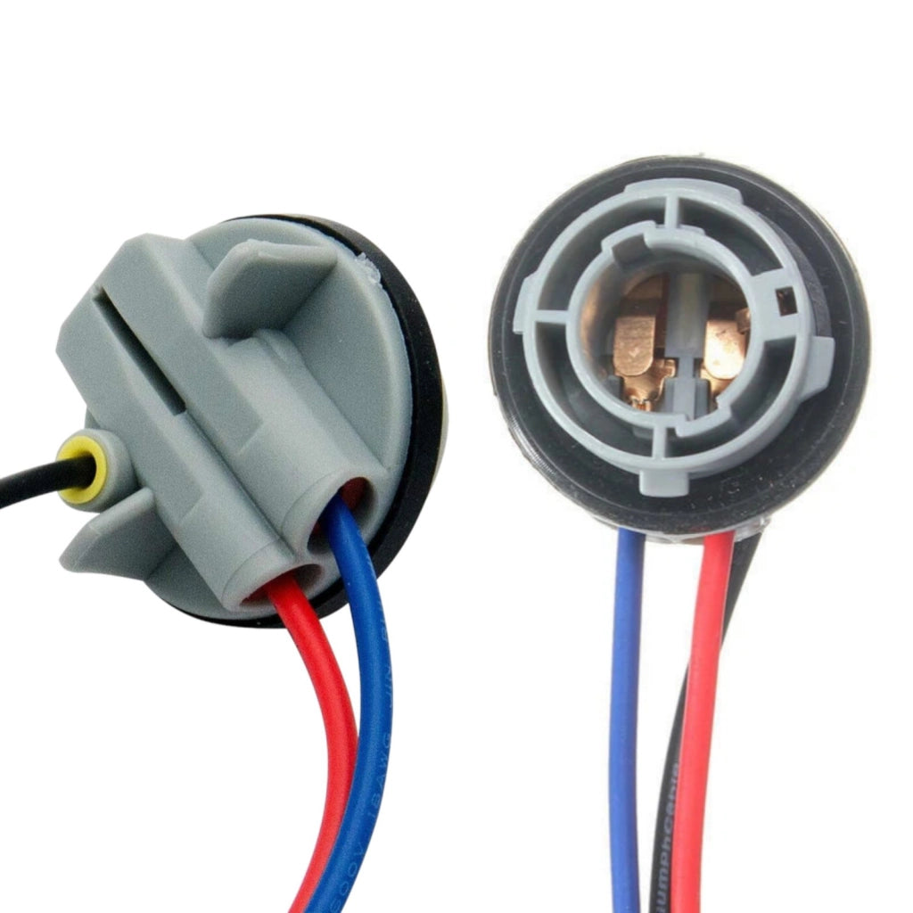 Kit 2 Portalampada 1157 BAY15D con Cavi – Adattatore Presa Lampadina Auto Moto