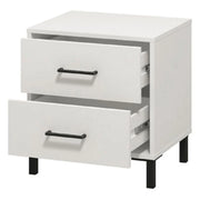 Clanezzo, Comodino un Ripiano, 48x40x52h cm Bianco