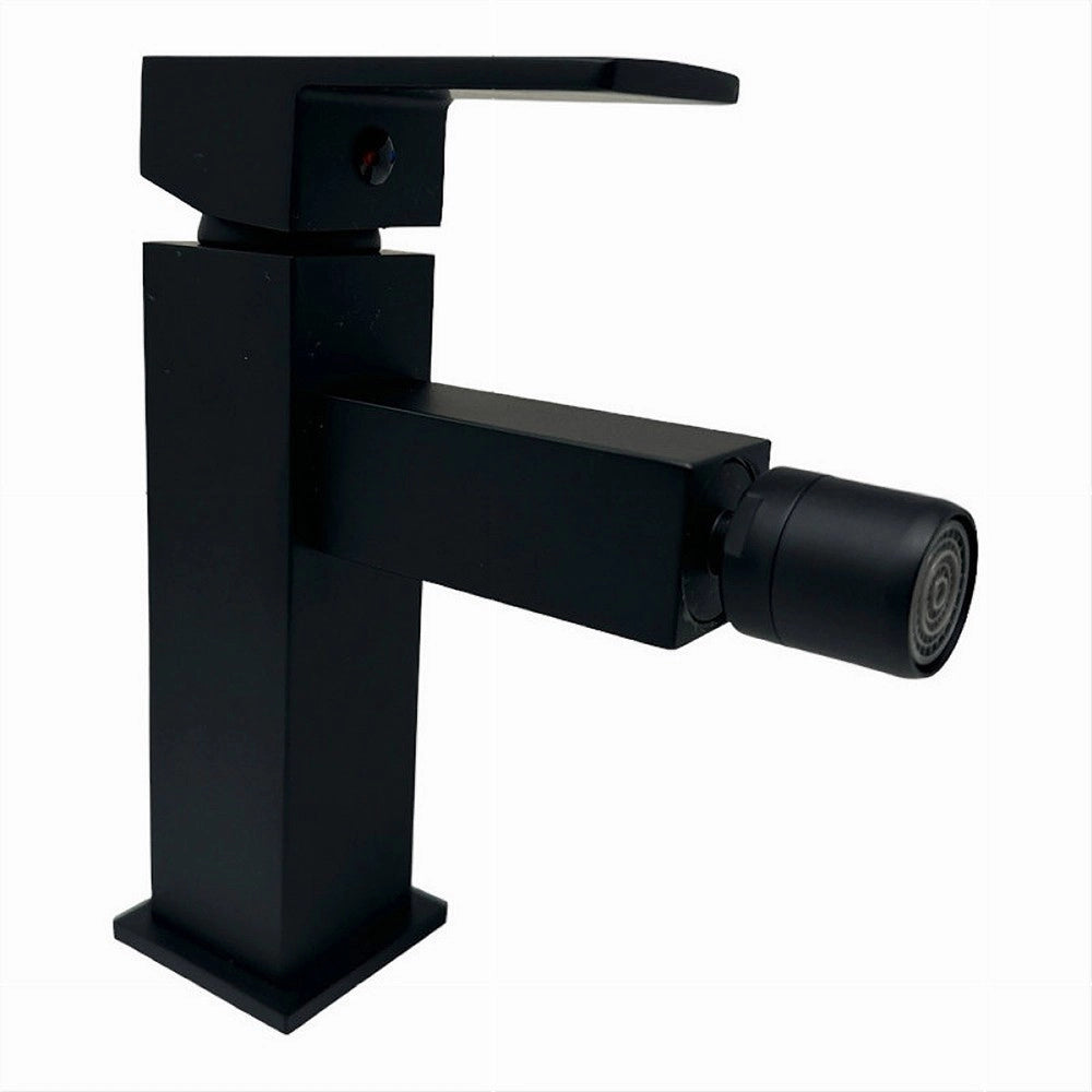 Trade Shop - Rubinetto Per Bagno Ultra Moderno Miscelatore Orientabile Bidet Nero Opaco 87208 -
