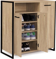 18-pair LUIS Scarpiera a 3 ante con nicchia dal design industriale