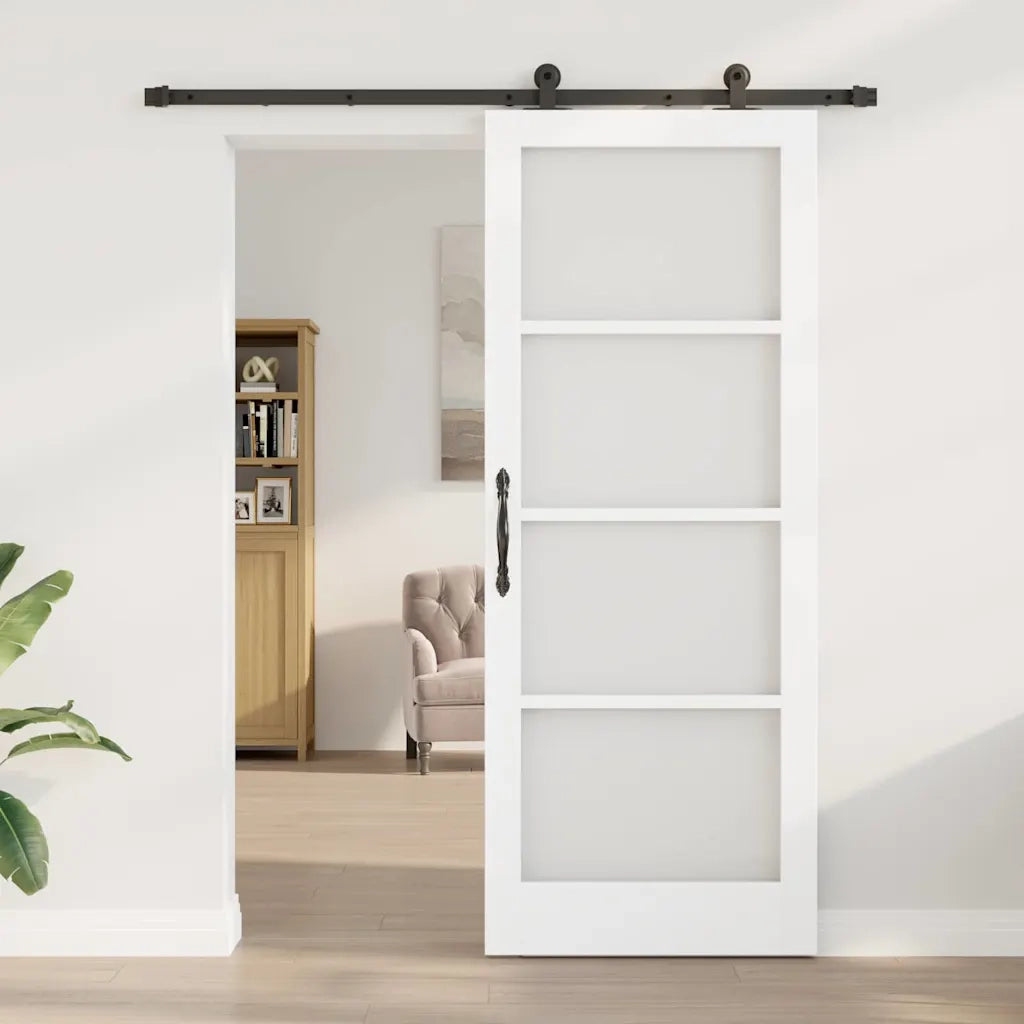 Porta scorrevole ORKDAL Bianco e Nero 83 x 211 cm 3332000