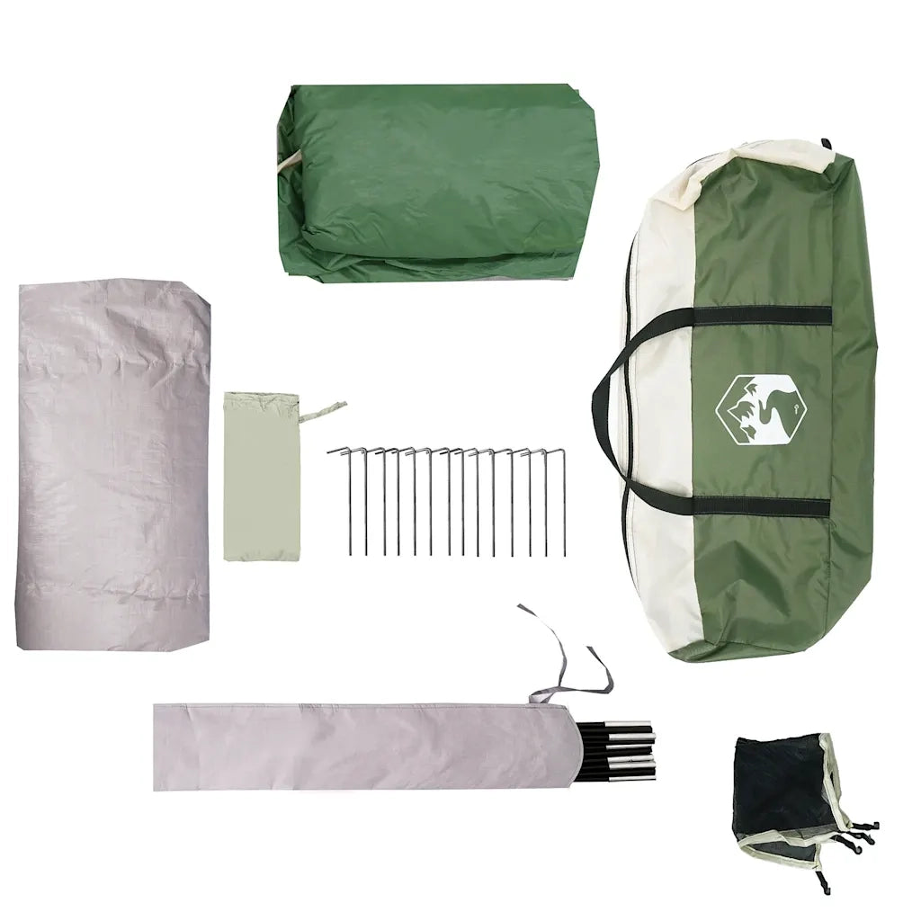 Tenda Familiare Cabina per 6 Persone Verde Impermeabile 4009555