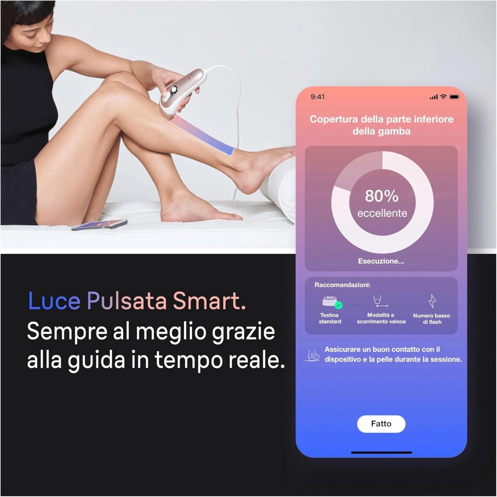 Braun Skin I·Expert Epilatore Luce Pulsata Smart, Depilatore Corpo Donna, Alternativa Laser Peli Donna, Include Pochette, Rasoio Venus, Luce Pulsata Braun, 4 Testine Viso E Corpo, PL7387