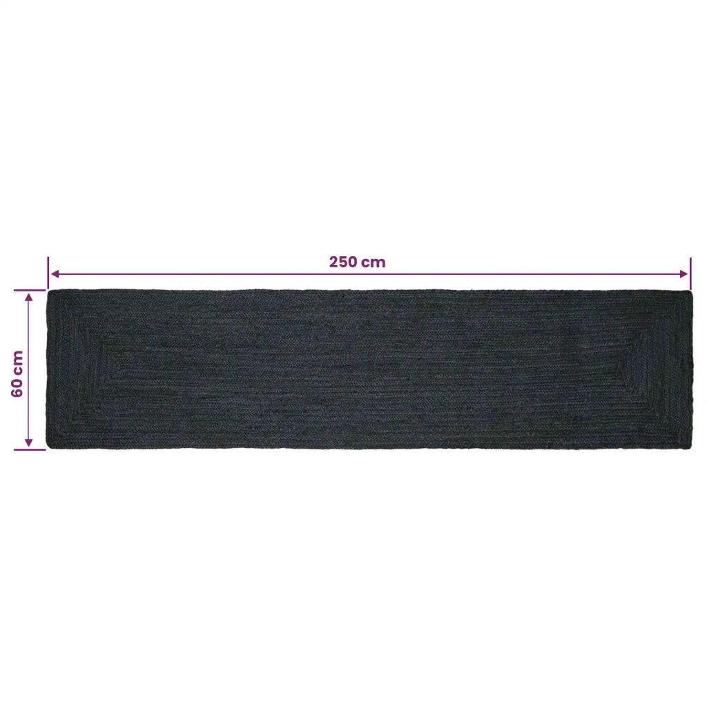 Tappeti per area Rettangolare Grigio Scuro 60 x 250 cm Juta 42010426
