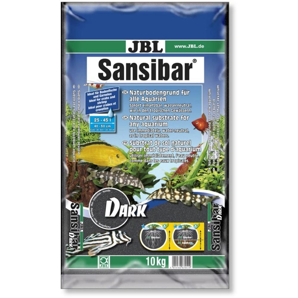 JBL Sansibar Dark - sabbia nera di origine vulcanica per acquari granulometria 0,2-0,5mm Formato: 10 Kg