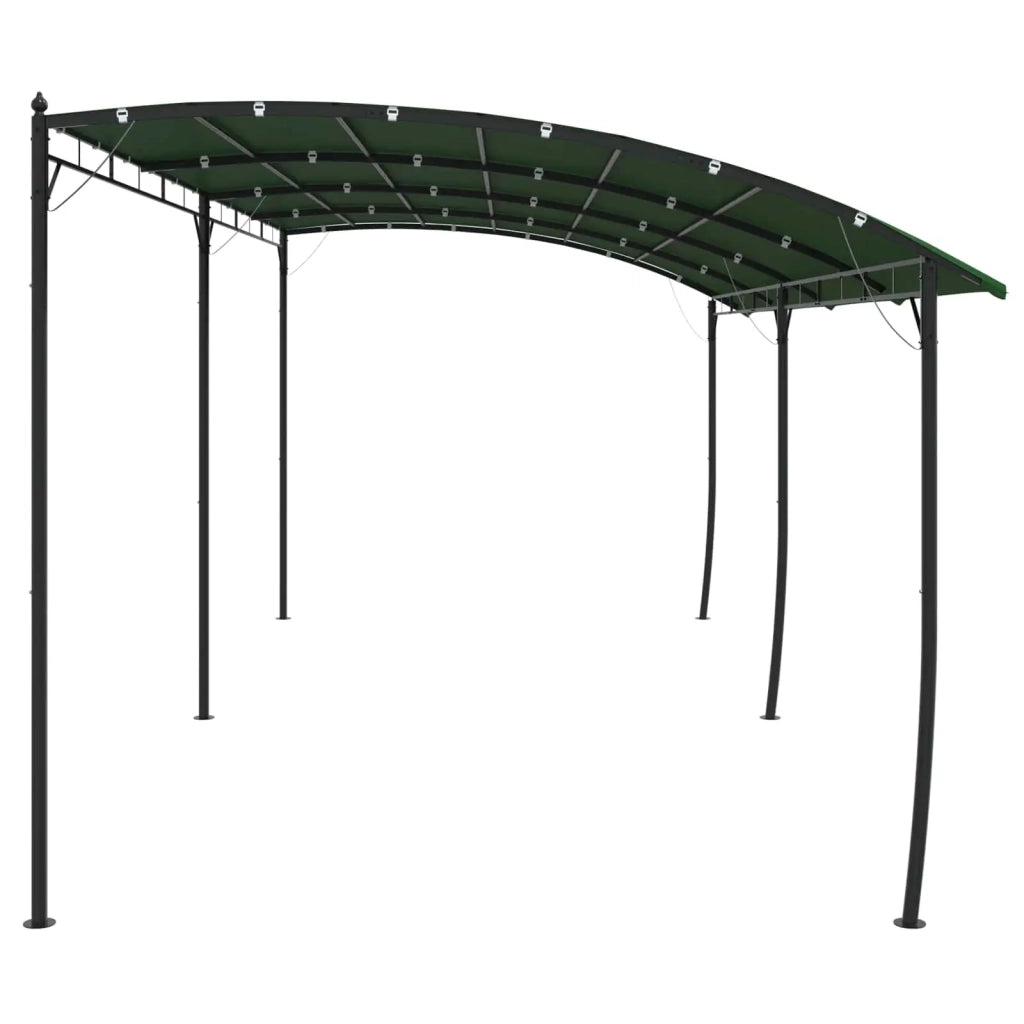 Gazebo 6 x 3 x 2,55 m Verde Tessuto e Alluminio 180 gsm