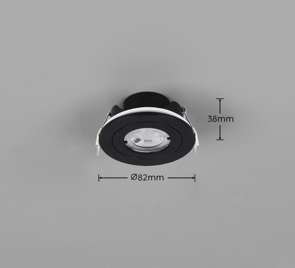 Faretto da incasso LED 6,5W LAMONT Trio tondo nero IP65