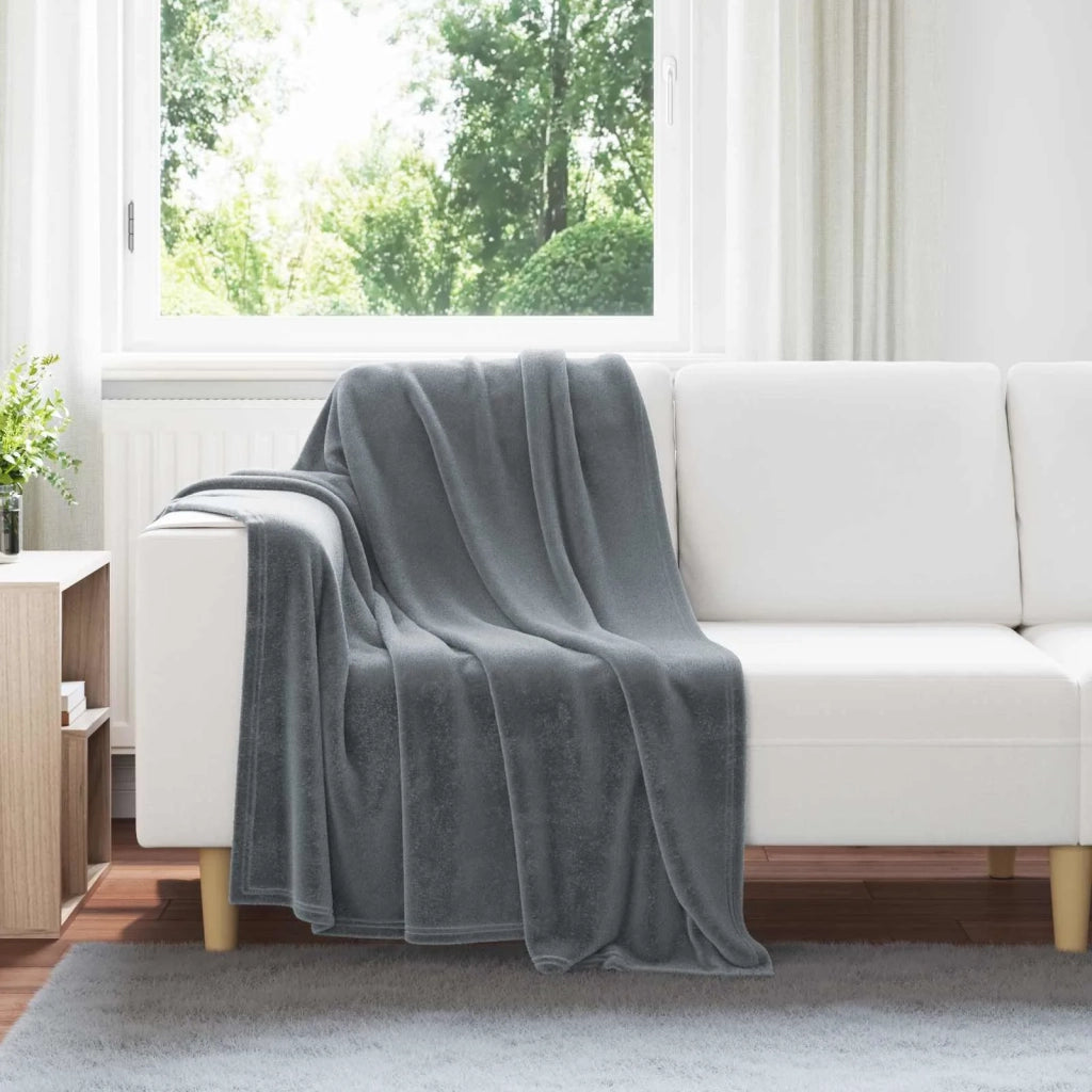 Coperte da Pile 6 pcs Grigio scuro 130 x 150 cm Panno 42016797