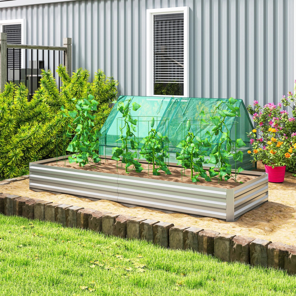 Vaschetta da giardino rettangolare ¨C zephmum ¨C 241x90.5x30 cm acciaio inox